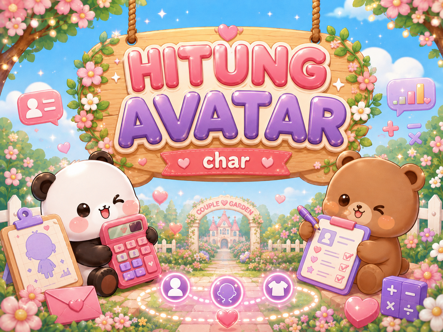 Ilustrasi tema Hitung Avatar yang digenerate khusus untuk halaman ini.