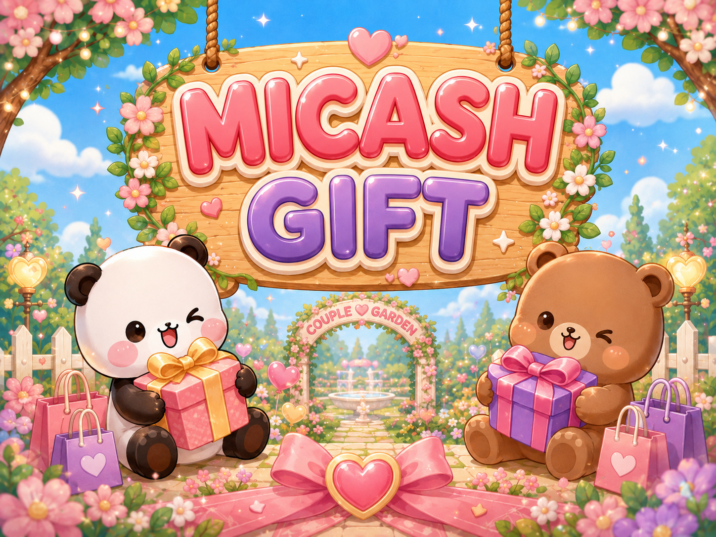 Ilustrasi tema Micash Gift yang digenerate khusus untuk halaman ini.
