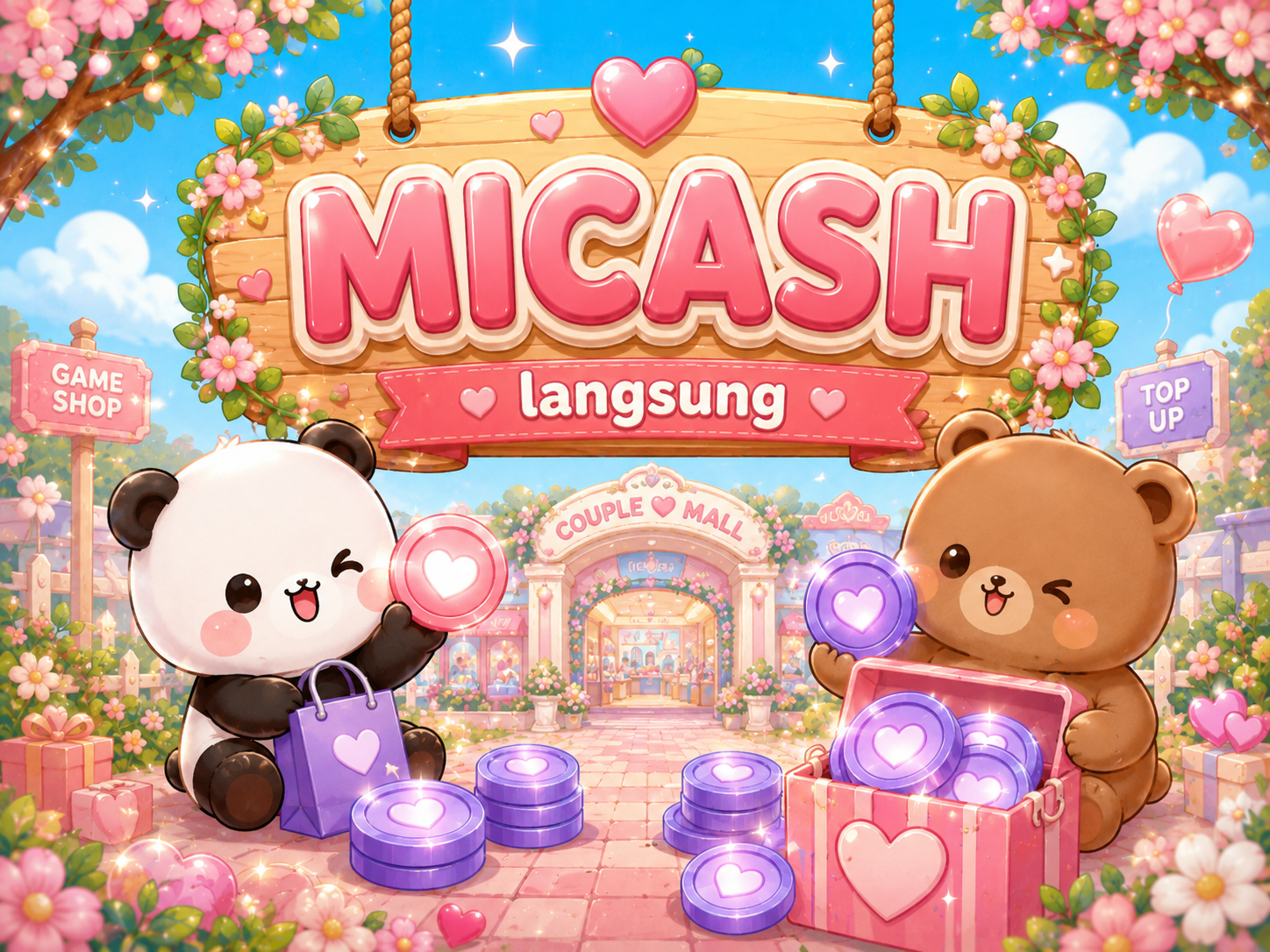 Ilustrasi tema Micash Langsung yang digenerate khusus untuk halaman ini.